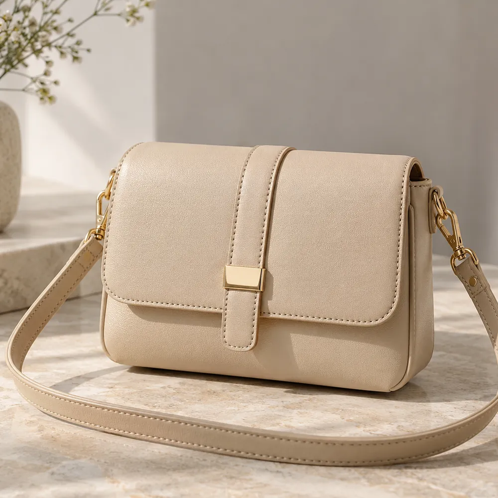 Cartera bandolera beige